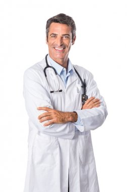 kendinden emin gülümseyen doktor