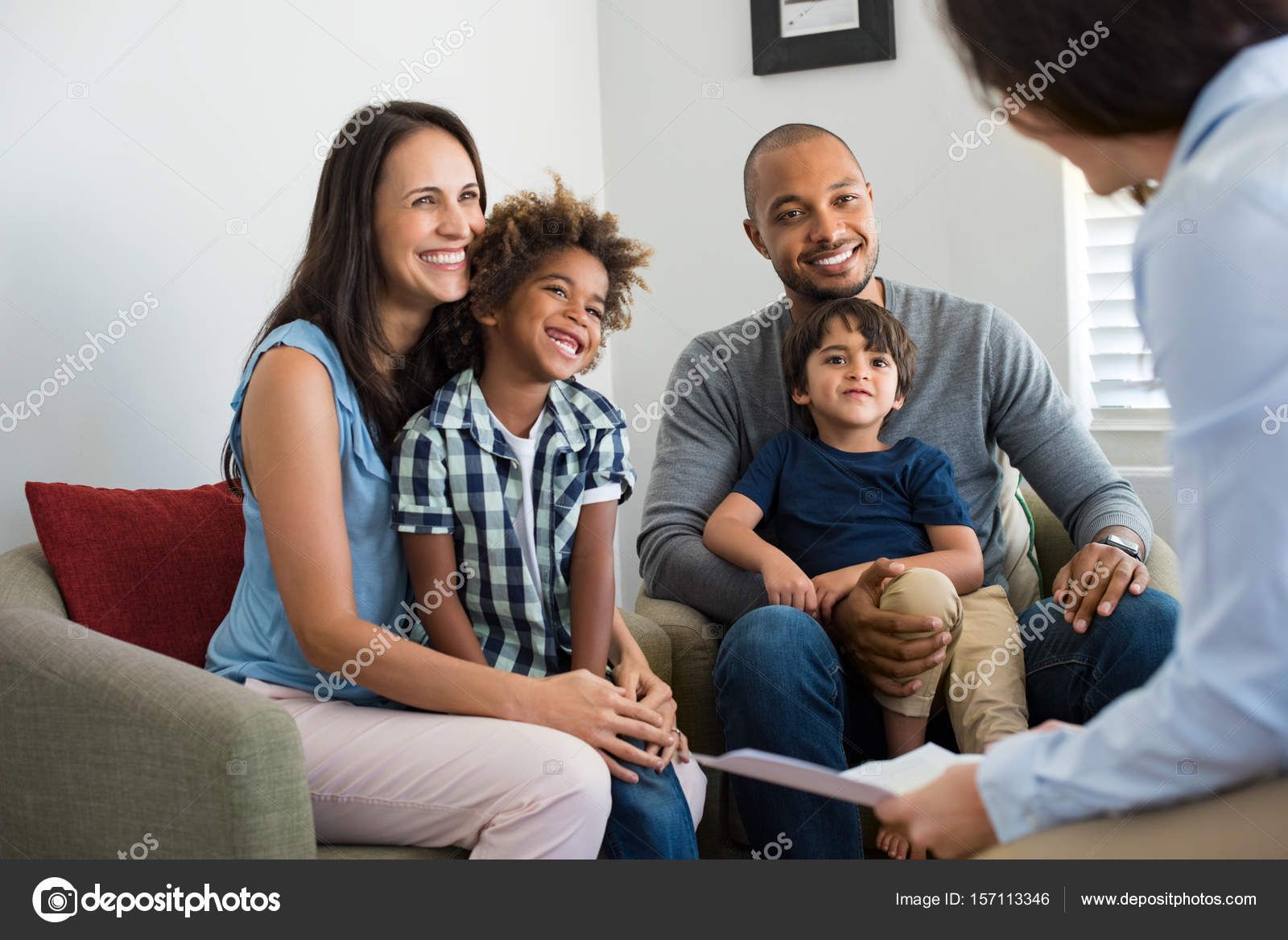 Family Talking With Counselor Stock Photo C Ridofranz 157113346