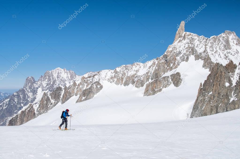 Snow angels in winter day