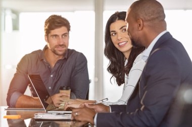 Business people working during brainstorming