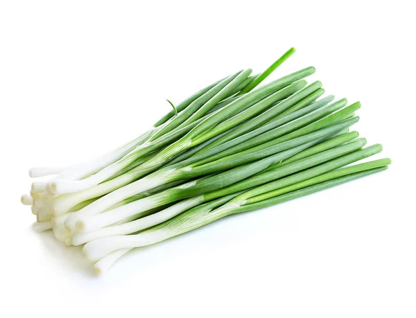 Green Onion Close Isolated White Background Food Concept — Stock Photo, Image