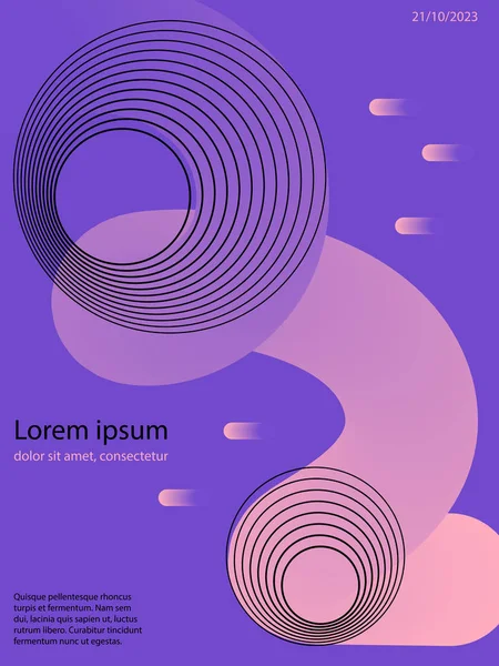 Mor geometrik arka plan. Degrade şekilleri poster şablonu. Broşür şablonu