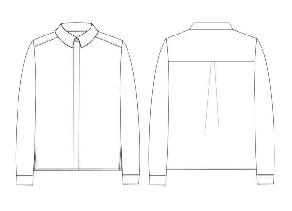 Technical sketch of  shirt — Stock Vector