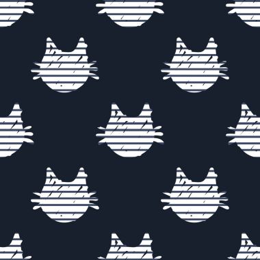 Karikatür ile Seamless Modeli kafaları kediler