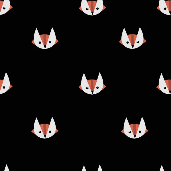 Naadloze achtergrond met geometrische muilkorf fox. — Stockvector