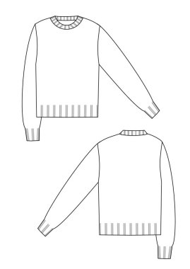 Kazak teknik kroki ön ve arka