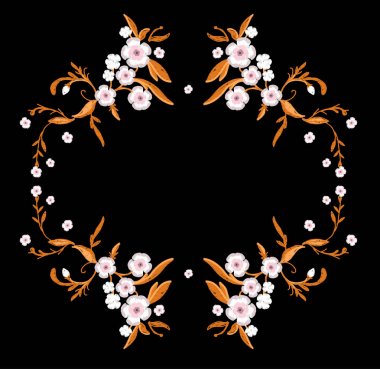 Sakura çiçek yaprakları ile nakış