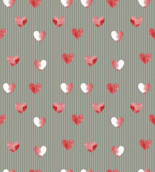 Seamless red heart glitter pattern — Stock Vector