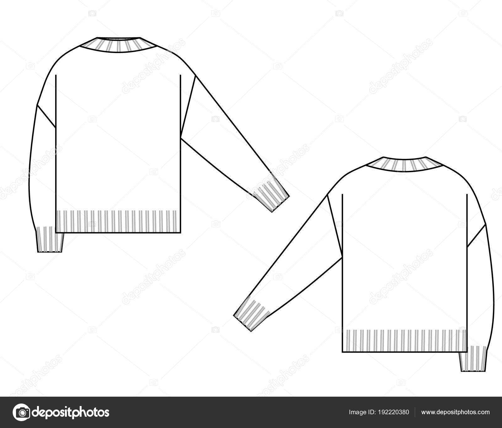 Sweater technical sketch — Stock Vector © Galieva0410 #192220380