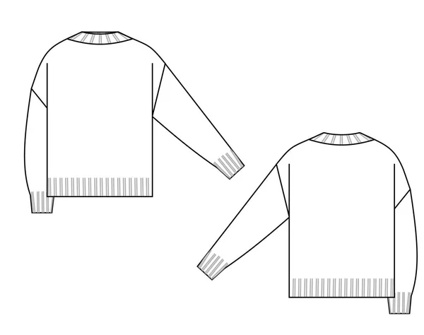 セーター技術的なスケッチ — ストックベクタ