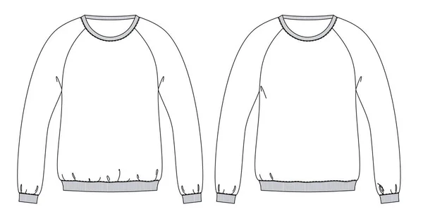 白いスウェット技術的なスケッチ — ストックベクタ