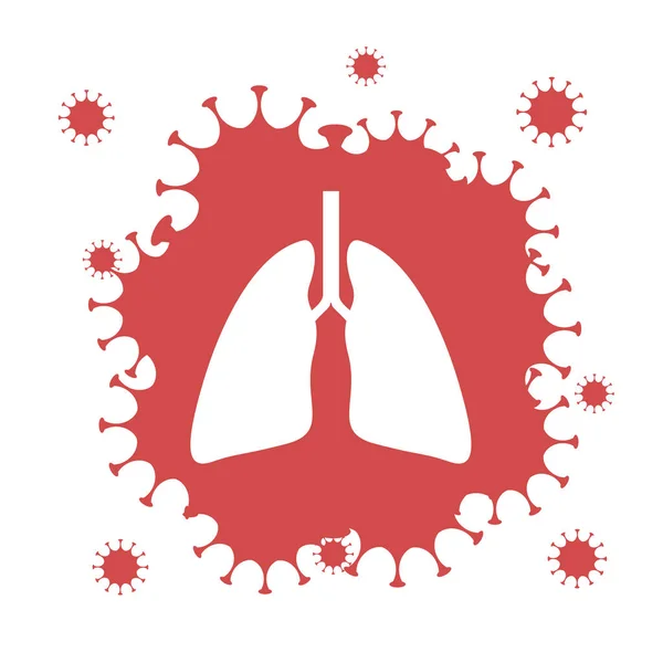 Protección Los Pulmones Humanos Contra Virus Coronavirus Ilustración Del Concepto — Vector de stock