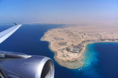 Pilotlar işyeri - bir uçak pencereden dışarı görünümü