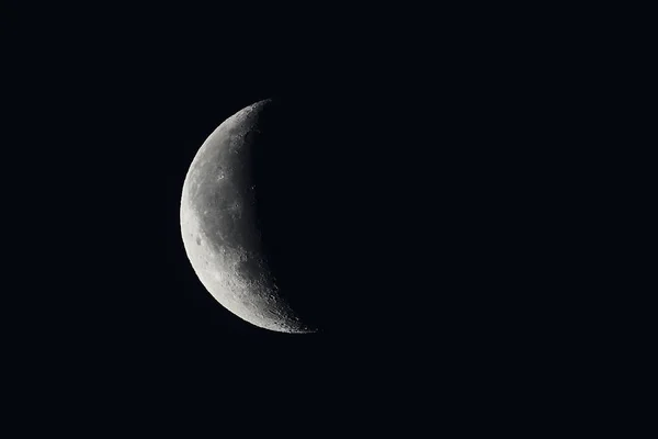 Dettaglio Colpo Della Luna Decrescente — Foto Stock