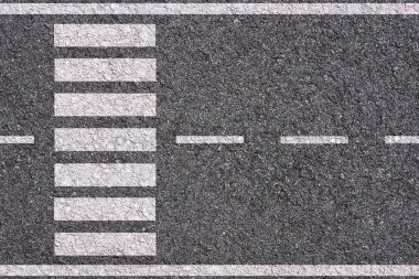 beyaz çizgiler ve yaya geçidi asfalt üzerinde arka plan doku