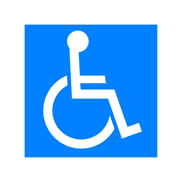 Знак Парковочного Места Инвалидов Изолирован Белом — стоковое фото