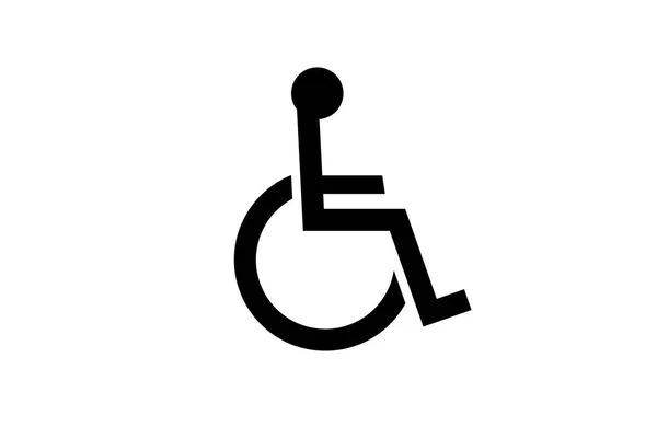 Знак Парковочного Места Инвалидов Изолирован Белом — стоковое фото