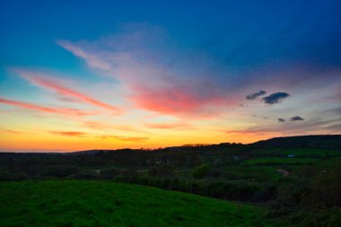 Altın gün batımına doğru mavi - bu güzel günbatımı yakalanan, Isle of Wight benim evden 2 dakika yürüme.