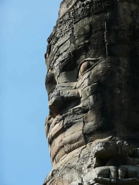 Stone face, Angkor Wat, Cambodia — Stock Photo, Image