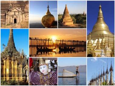 Myanmar - Simgesel Yapı kolaj