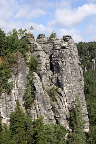 Kumtaşı Dağları Elbe Vadisi, Almanya — Stok fotoğraf