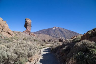 Roque Garcia ile Pico del Teide arka plan