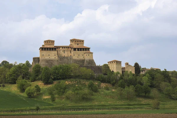 Schloss torrechiara bei Parma, Italien — Stockfoto