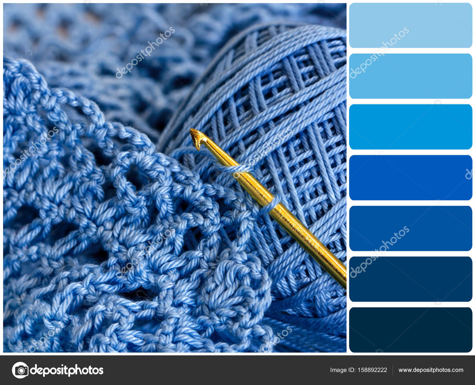 Série De Palette De Couleurs Teintes De Bleu Bleu Marches Avec