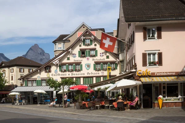 Città svizzera Brunner sul Lago di Lucerna, Svizzera — Foto Stock