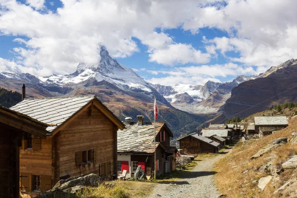 Falu Eggen a Matterhorn-nal, Zermatt, Svájc — Stock Fotó