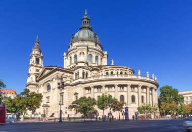 Budapeşte, Macaristan - Eylül 2019 - Macaristan, Budapeşte 'deki Aziz Stephen Bazilikası. Adını Macaristan 'ın ilk kralı Stephen' ın anısına almıştır.