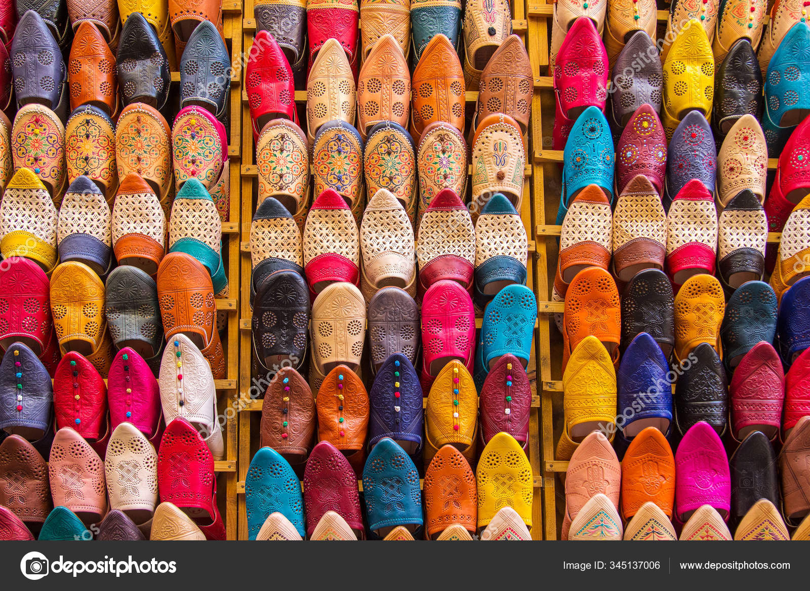 Zapatillas Babouche Coloridas Calzado Tradicional Marroquí Bazar