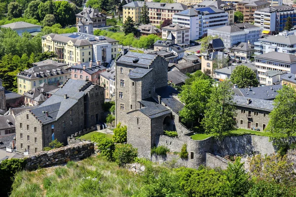 Castle Ruins Sion Sitten City View Switzerland — Stok fotoğraf