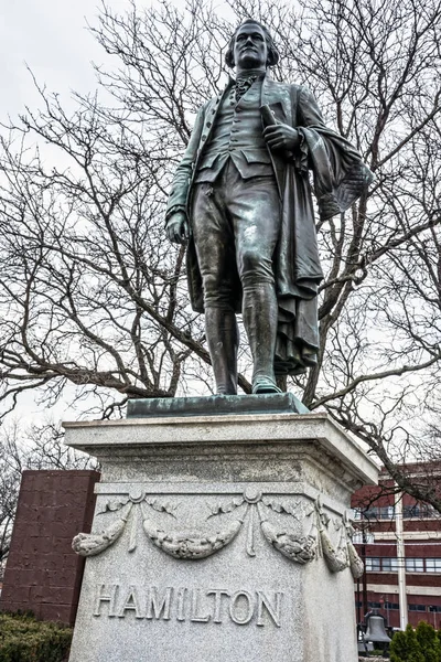 Hamilton statua Great Falls — Zdjęcie stockowe