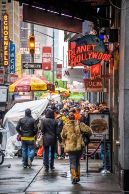 Kalabalık kaldırım Nyc
