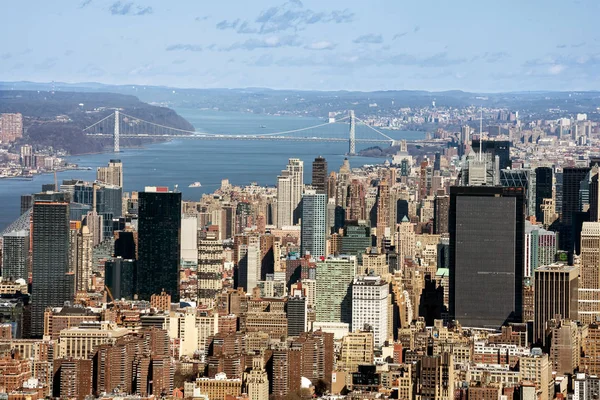 Verre mening George Washington Bridge — Stockfoto