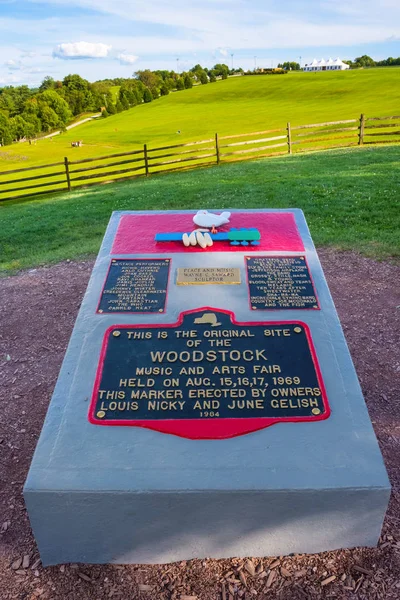 Woodstock pomnik Bethel Ny — Zdjęcie stockowe