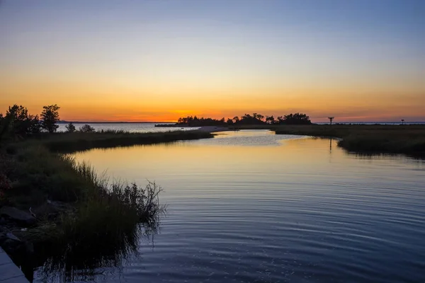 Coucher de soleil Sandy Hook Bay — Photo