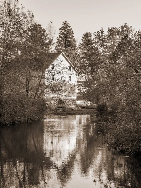 Gristmill Reflection Upper Freehold — Stock Photo, Image