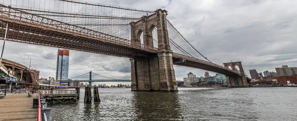 Ponte di Brooklyn Panoramico — Foto Stock