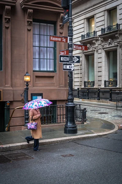 Flowery Umbrella NYC — Stock Photo, Image