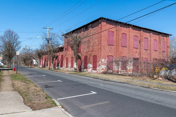 Старая Заброшенная Фабрика Берлингтоне Нью Джерси — стоковое фото
