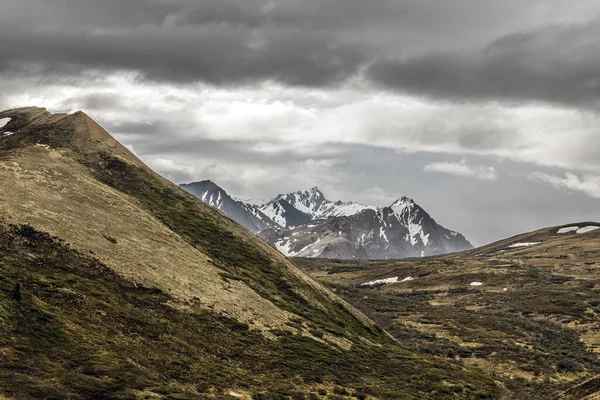 Das Landschaftlich Zerklüftete Gelände Des Denali Nationalparks Alaska — Stockfoto