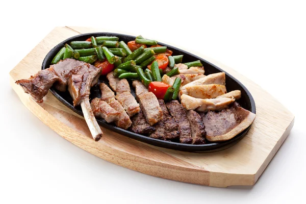 Grilled Meat Pan — Stock Photo, Image