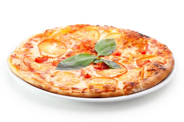 Pizza Margherita made with Cherry Tomato — Stock Photo, Image