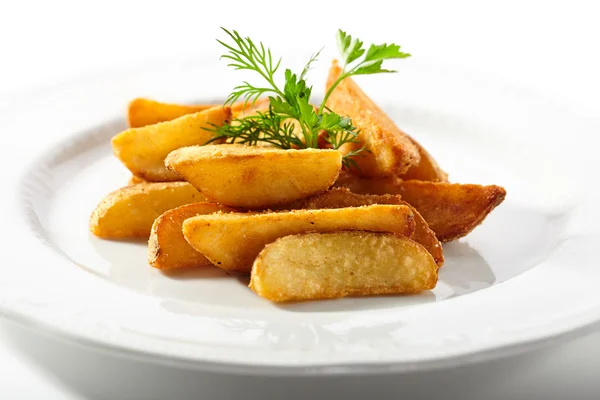 Roasted Potatoes Garnished with Parsley — Stock Photo, Image