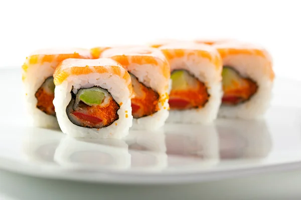 Salmón Maki Sushi Roll —  Fotos de Stock