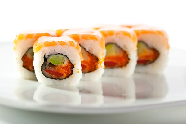 Salmón Maki Sushi Roll — Foto de Stock