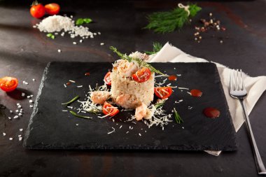 Gurme deniz ürünleri Risotto