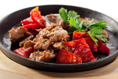 Asya sığır eti ve sebze